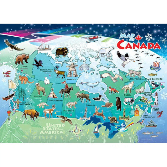 Map of Canada 35 Piece Tray Jigsaw Puzzle Cobble Hill