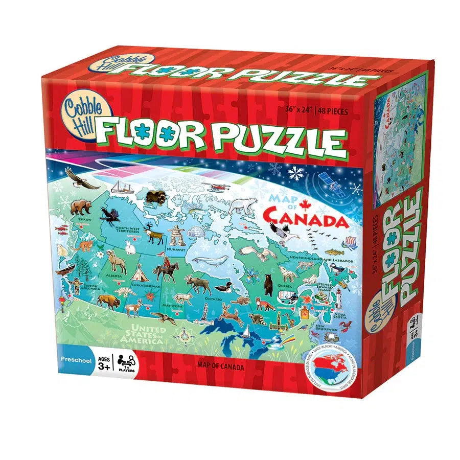 Map of Canada 48 Piece Floor Jigsaw Puzzle Cobble Hill