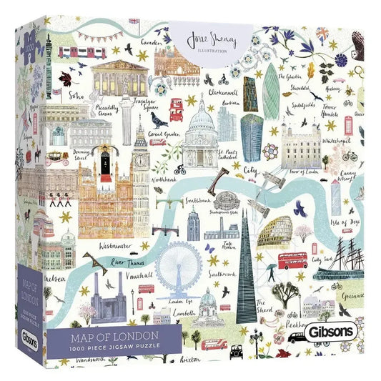 Map of London 1000 Piece Jigsaw Puzzle Gibsons