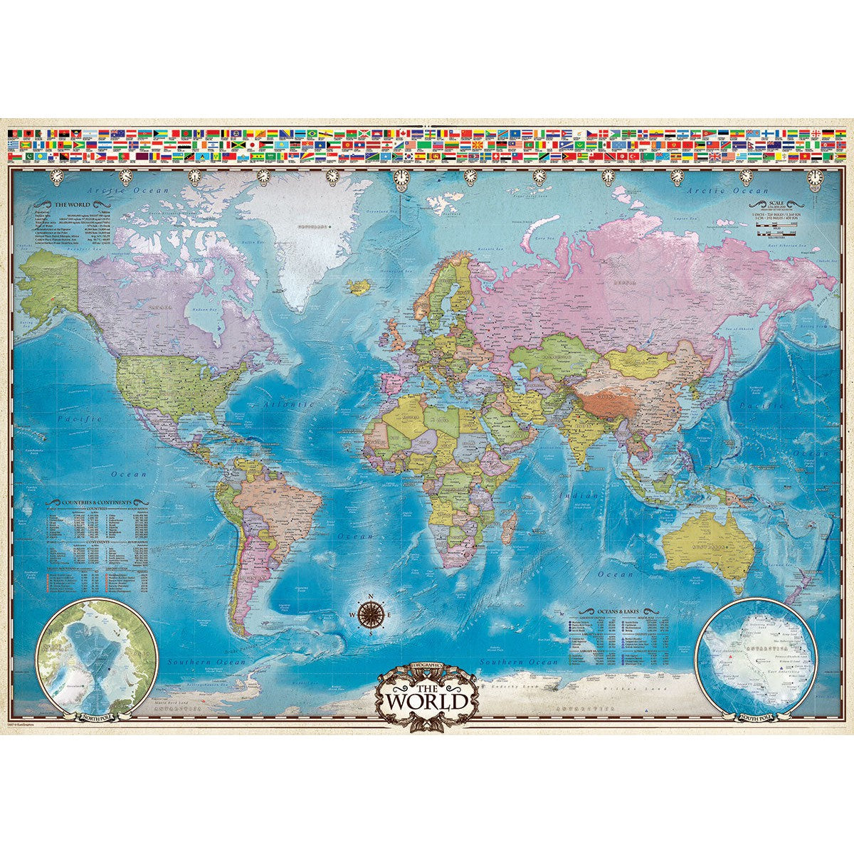 Map of the World 1000 Piece Jigsaw Puzzle Eurographics