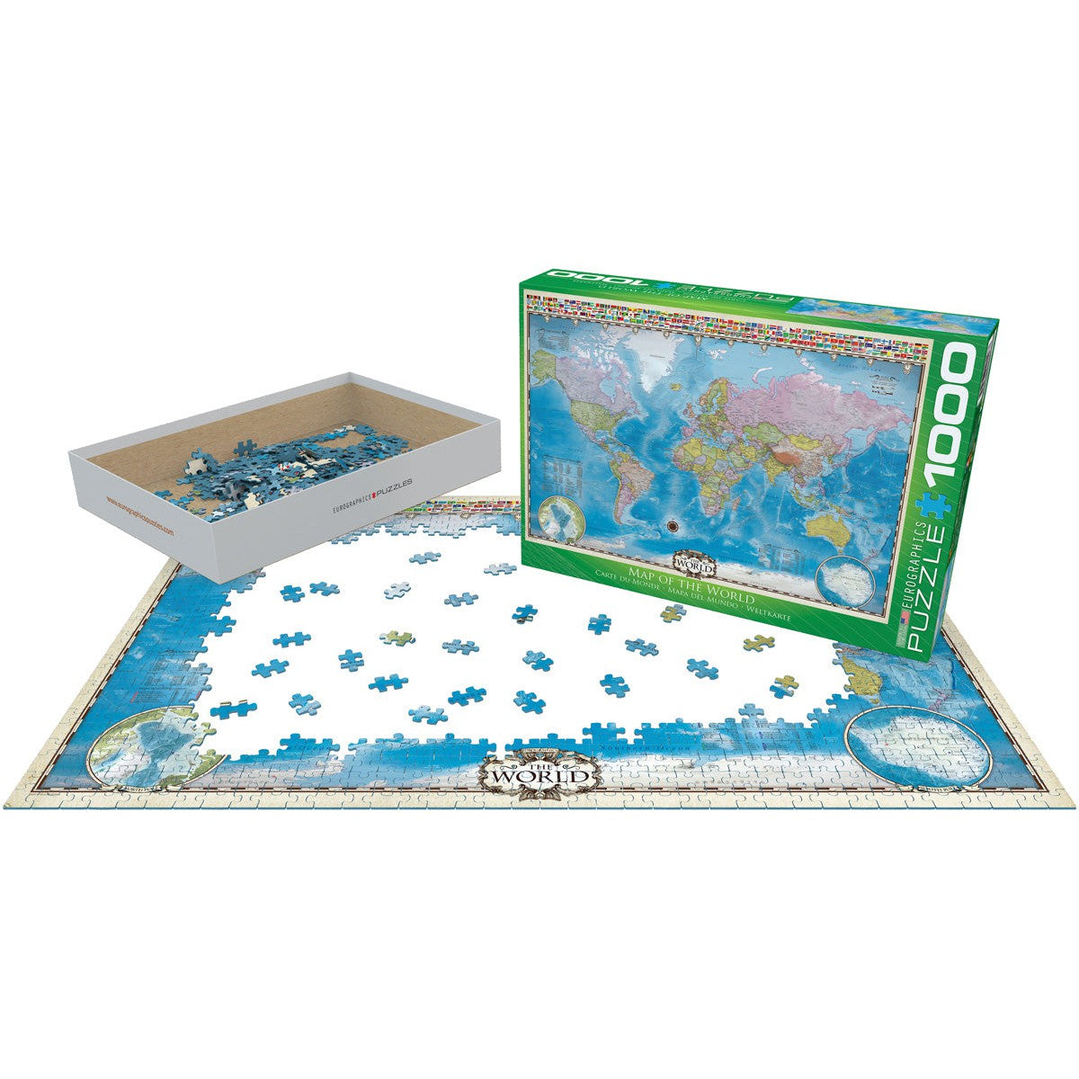 Map of the World 1000 Piece Jigsaw Puzzle Eurographics