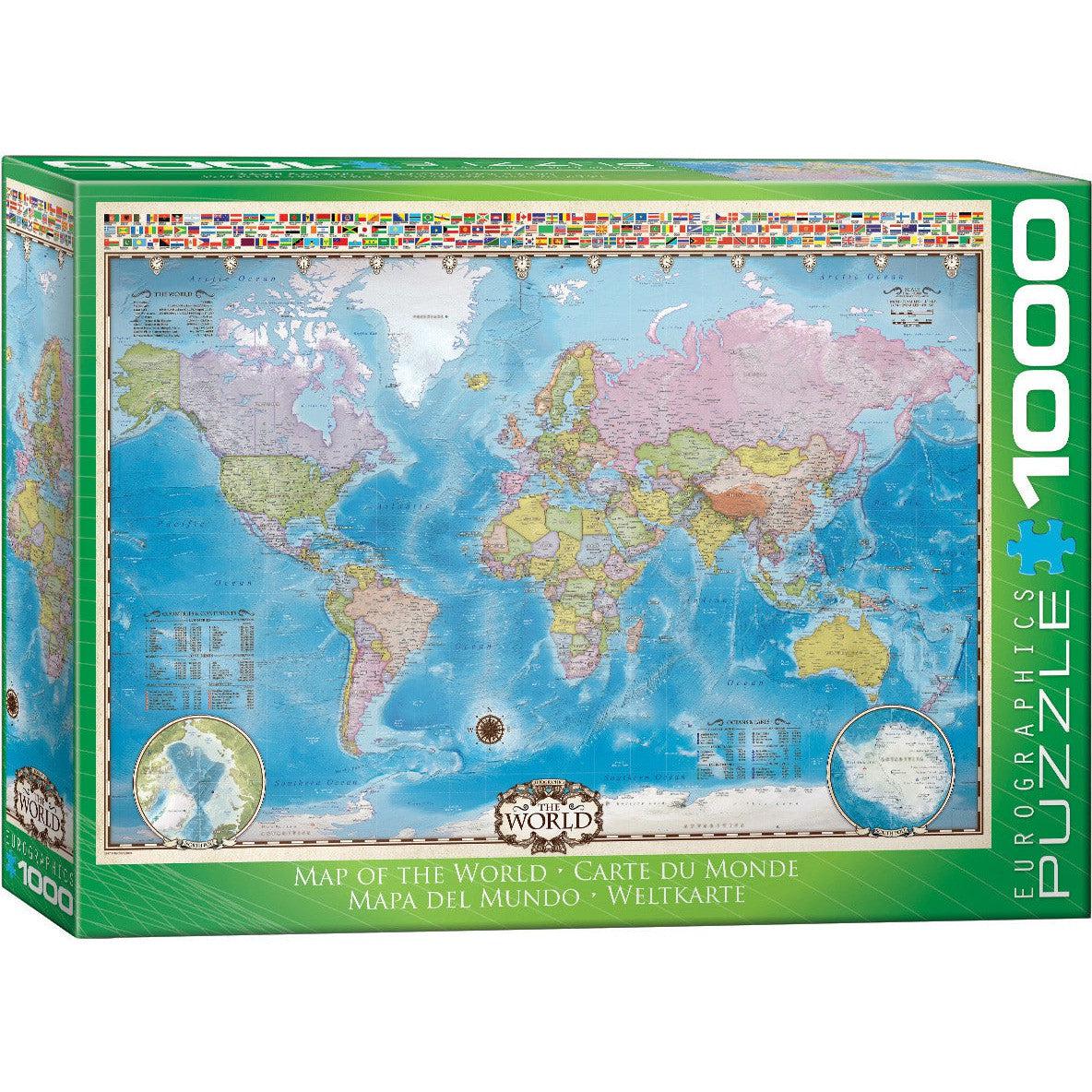 Mapping Puzzle Map of the World 1000 Piece Jigsaw Puzzle Eurographics – Puzzle Merchant