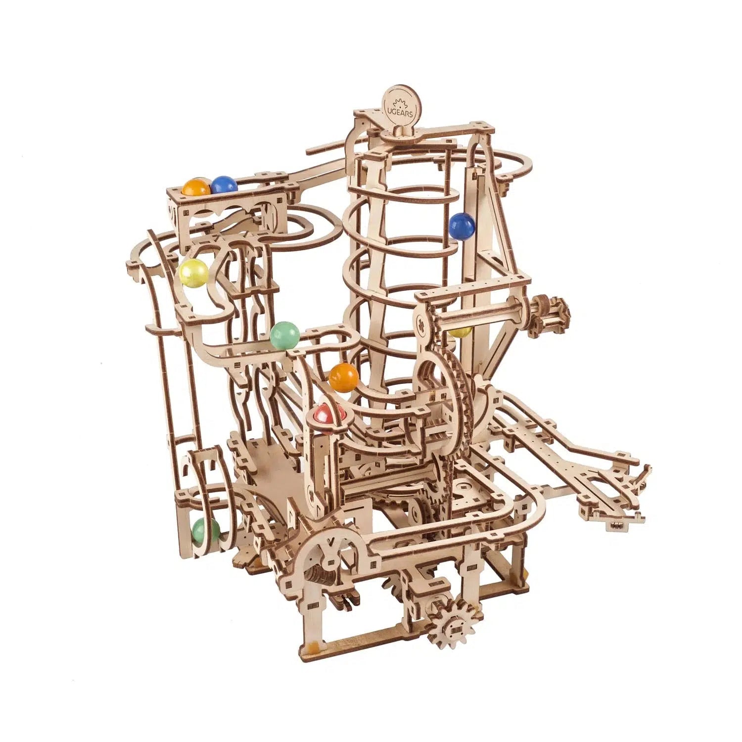 Marble Run Spiral Hoist 3D Wood Model Kit UGEARS