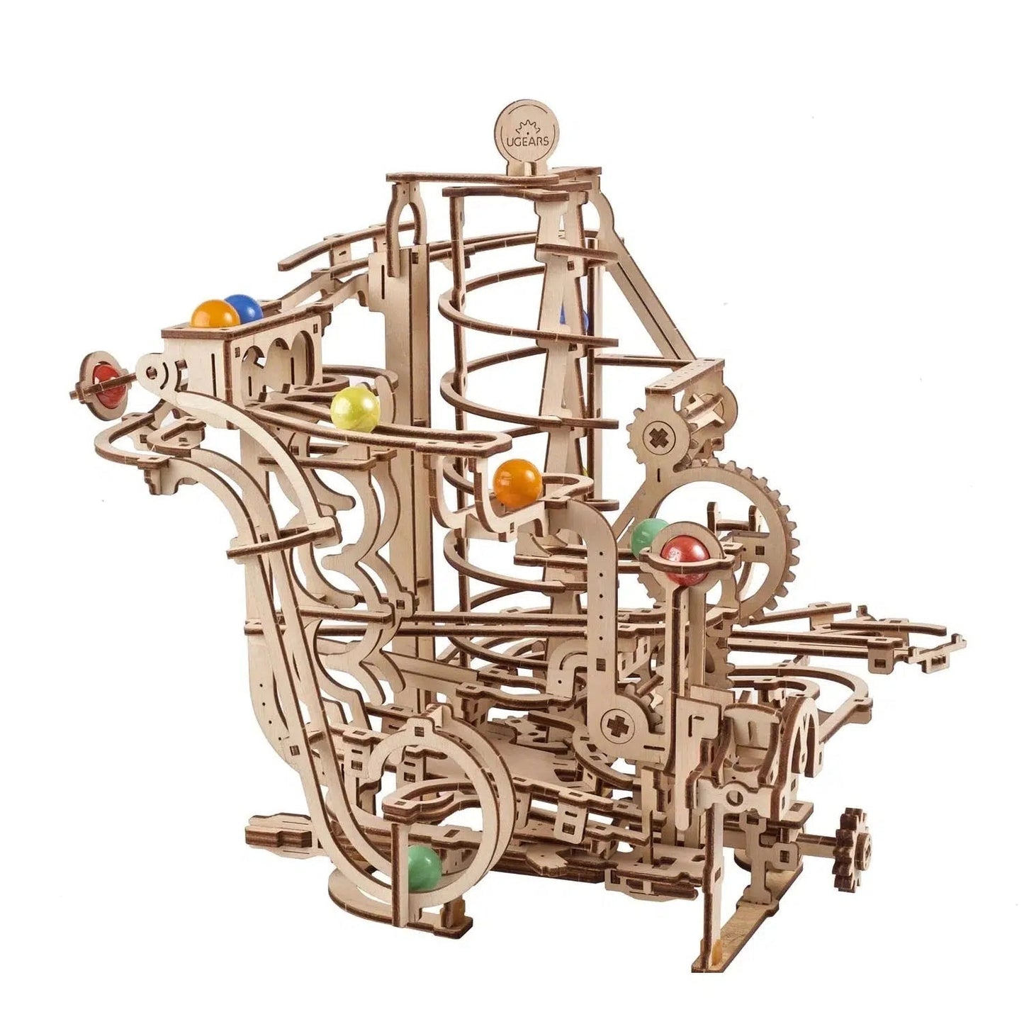 Marble Run Spiral Hoist 3D Wood Model Kit UGEARS