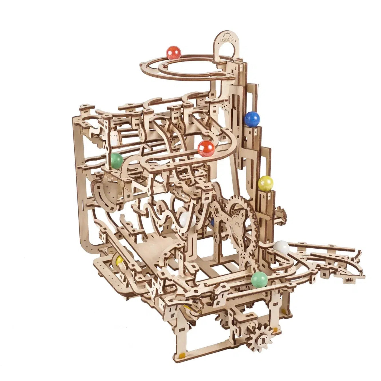 Marble Run Tiered Hoist 3D Wood Model Kit UGEARS