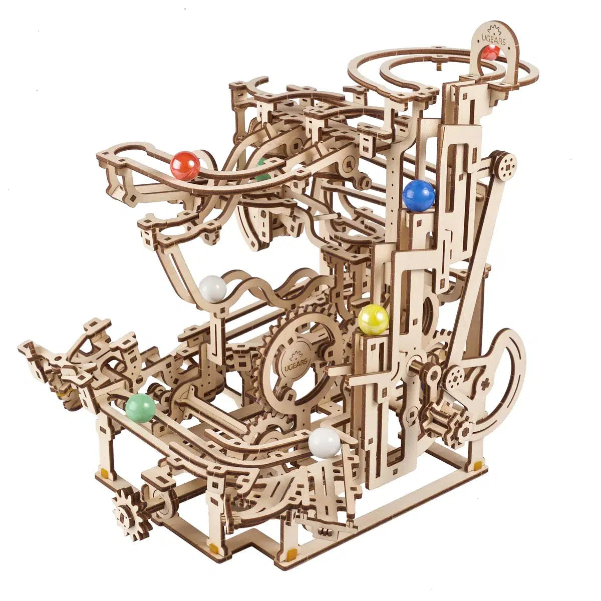 Marble Run Tiered Hoist 3D Wood Model Kit UGEARS