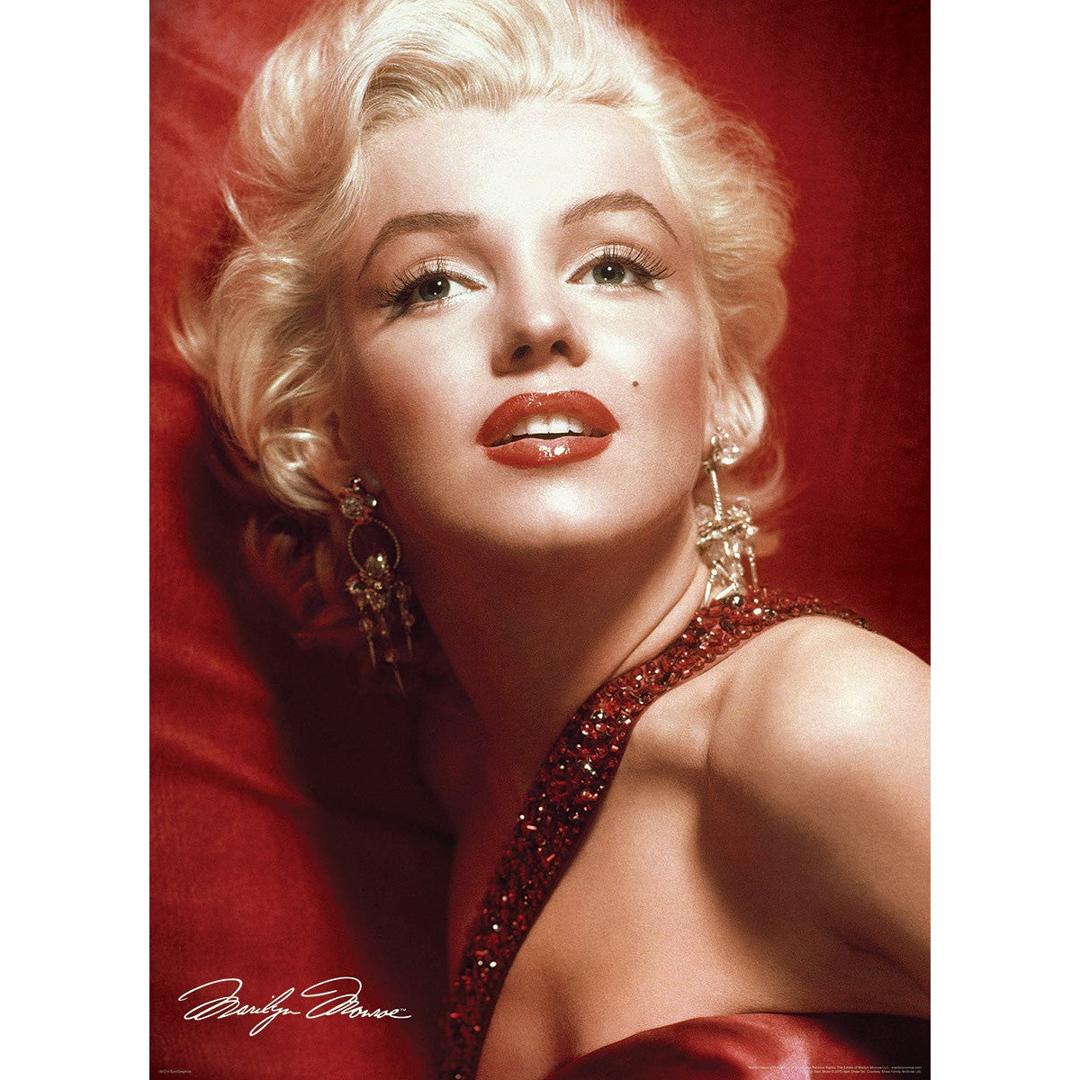 Marilyn Monroe Red Portrait 1000 Piece Jigsaw Puzzle Eurographics