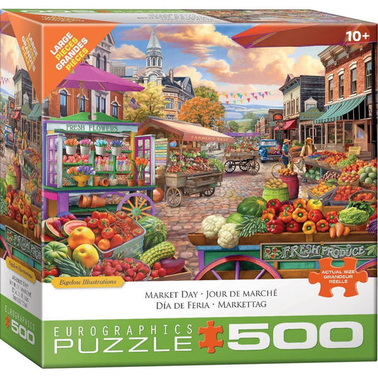 Market Time 500 Piece Jigsaw Puzzle Eurographics