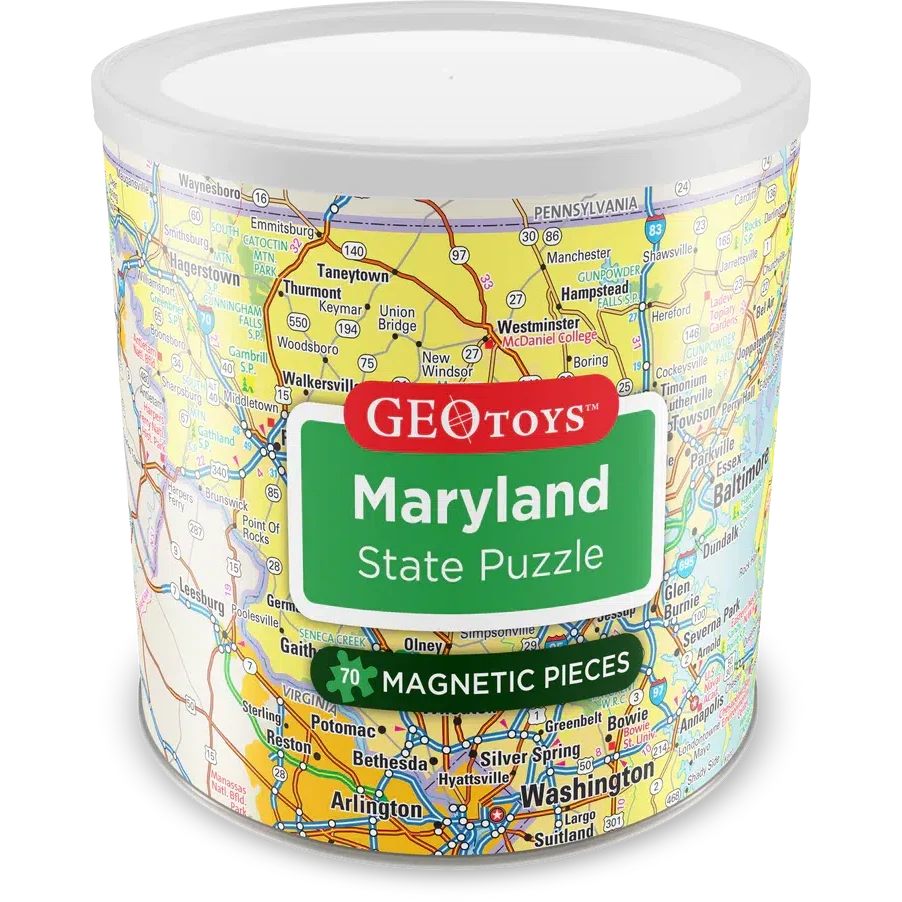 Maryland State 70 Piece Magnetic Jigsaw Puzzle Geotoys