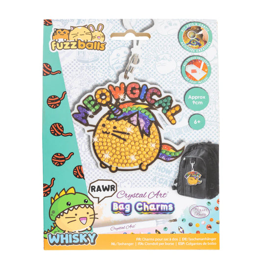 Meowgical Whisky Crystal Art Fuzz Balls Bag Charm Kit Craft Buddy