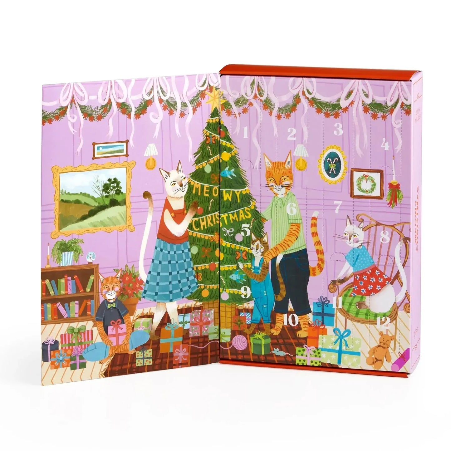 Meowy Christmas 12 Days of Puzzles 500 Piece Countdown Jigsaw Puzzle Galison