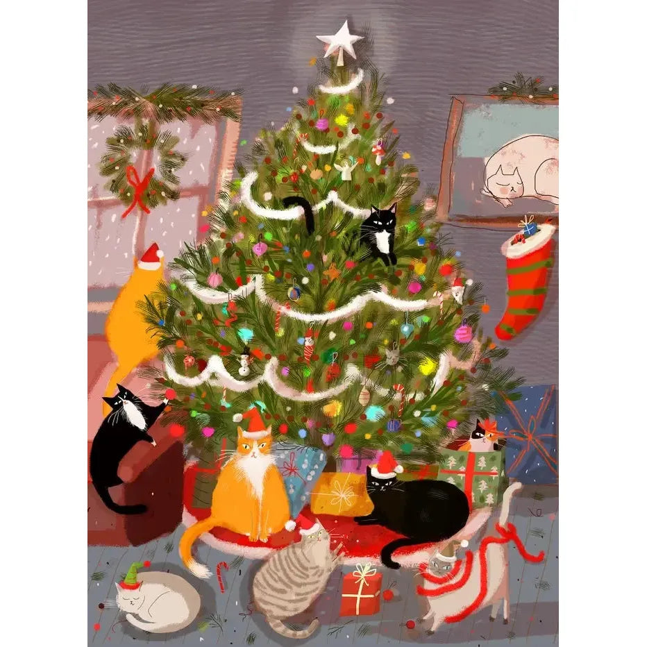 Meowy Christmas 500 Piece Jigsaw Puzzle PuzzleFolk