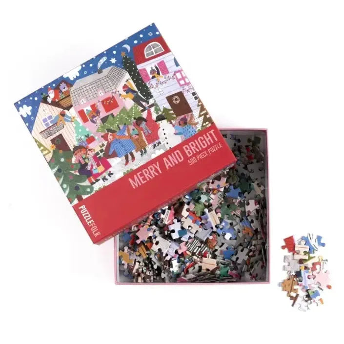 Merry & Bright 500 Piece Jigsaw Puzzle PuzzleFolk