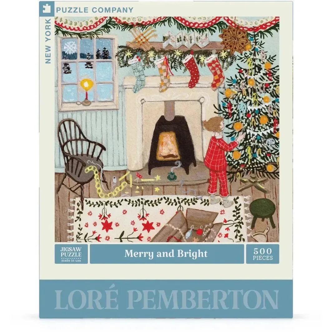 Merry & Bright by Loré Pemberton 500 Piece Jigsaw Puzzle NYPC