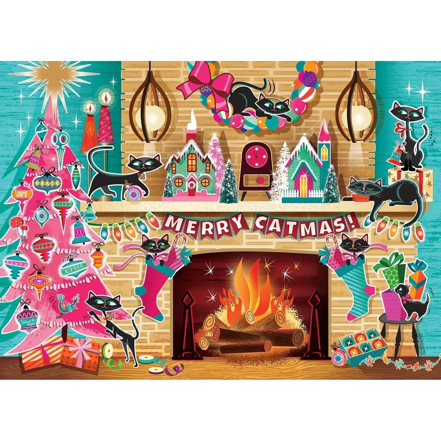 Merry Catmas 500 Piece Jigsaw Puzzle Cobble Hill