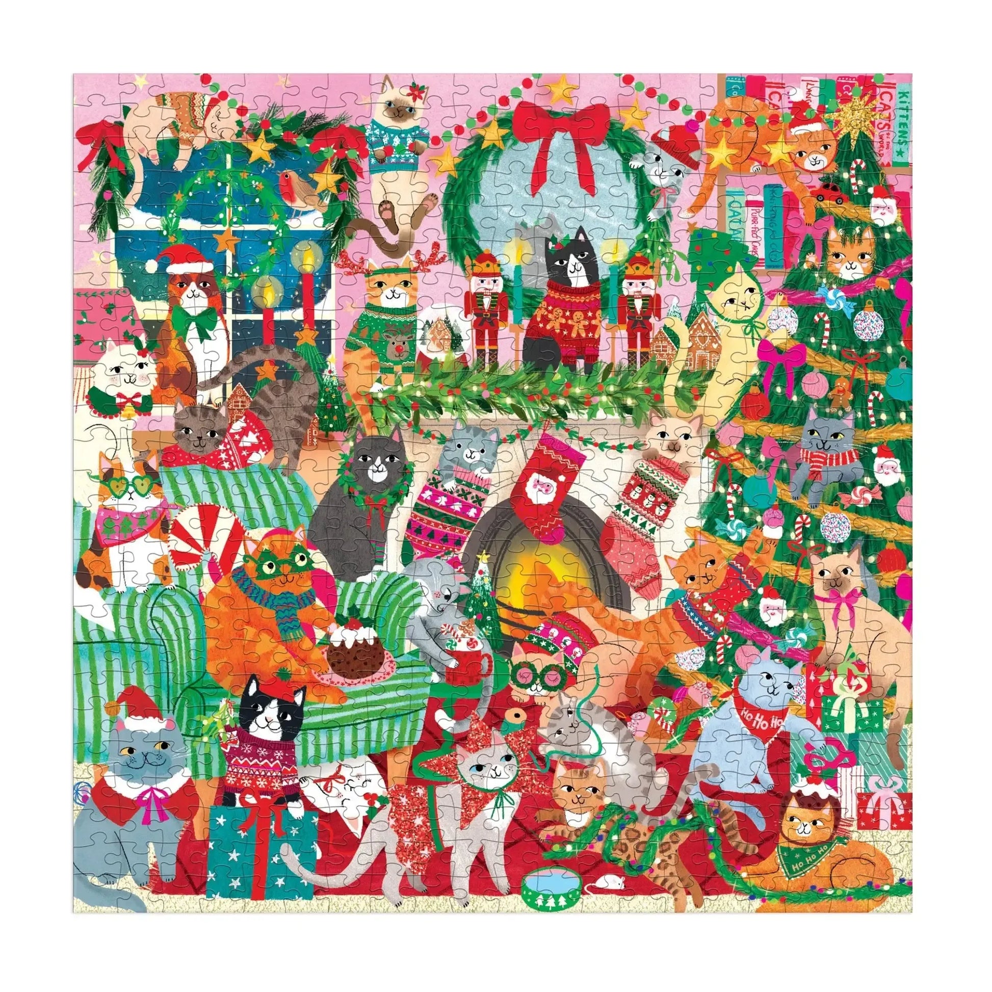 Merry Catmas 500 Piece Jigsaw Puzzle Mudpuppy