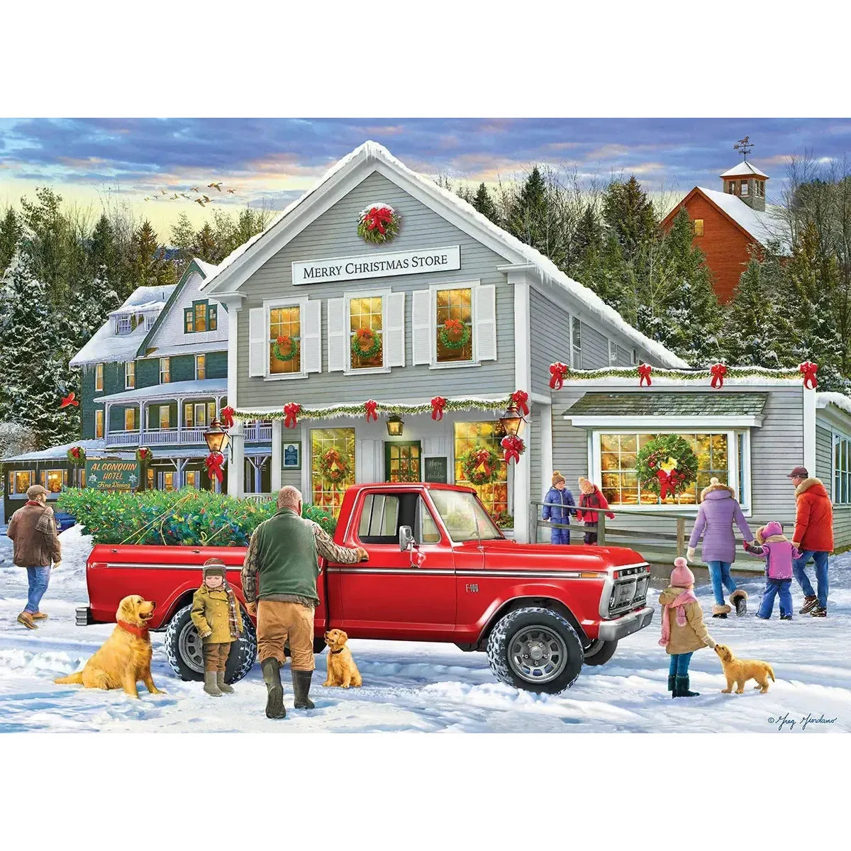 Merry Christmas Store 500 Piece Jigsaw Puzzle Eurographics