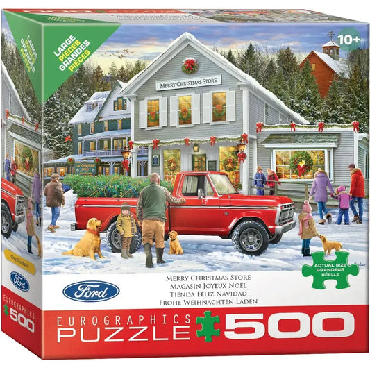 Merry Christmas Store 500 Piece Jigsaw Puzzle Eurographics