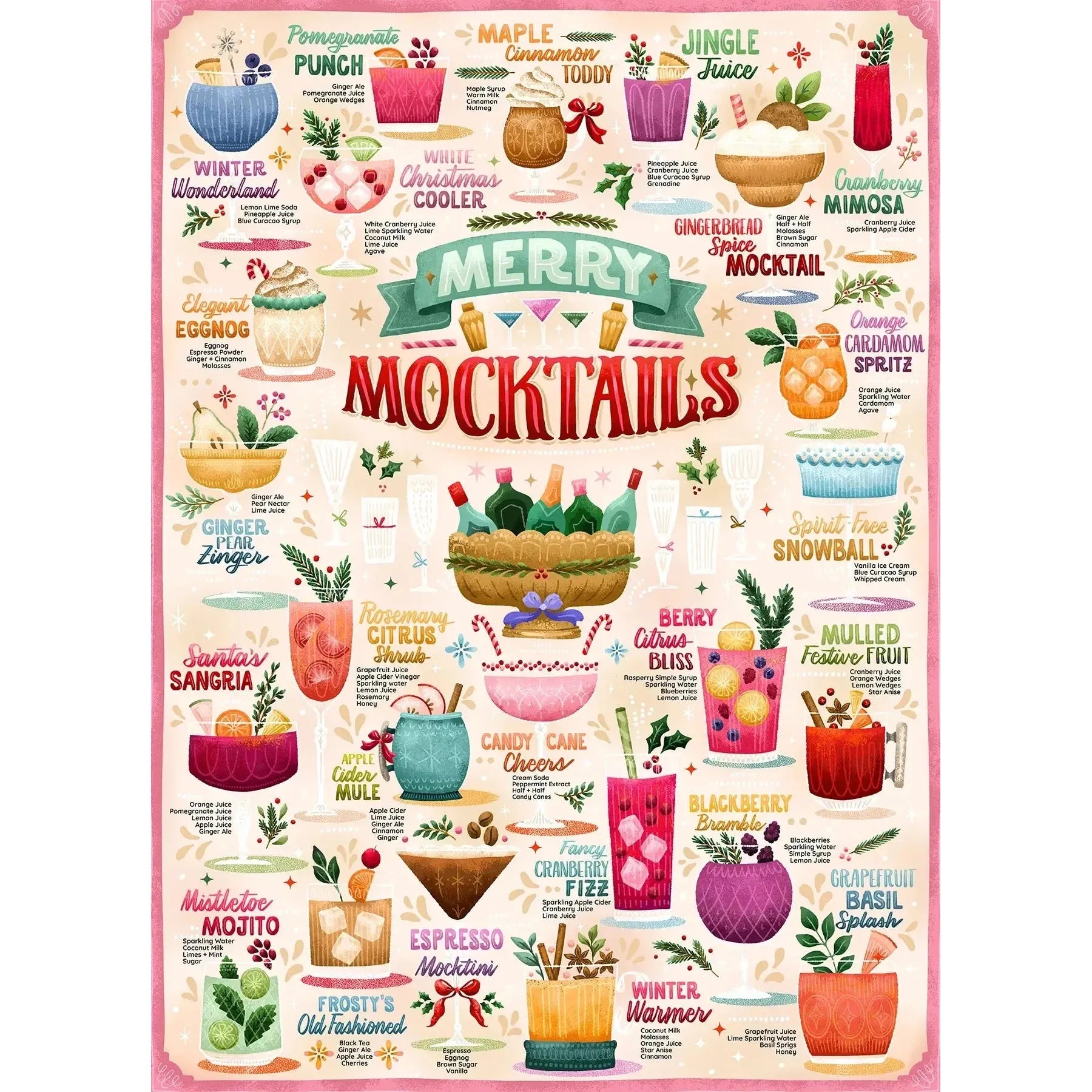 Merry Mocktails 1000 Piece Jigsaw Puzzle Cobble Hill