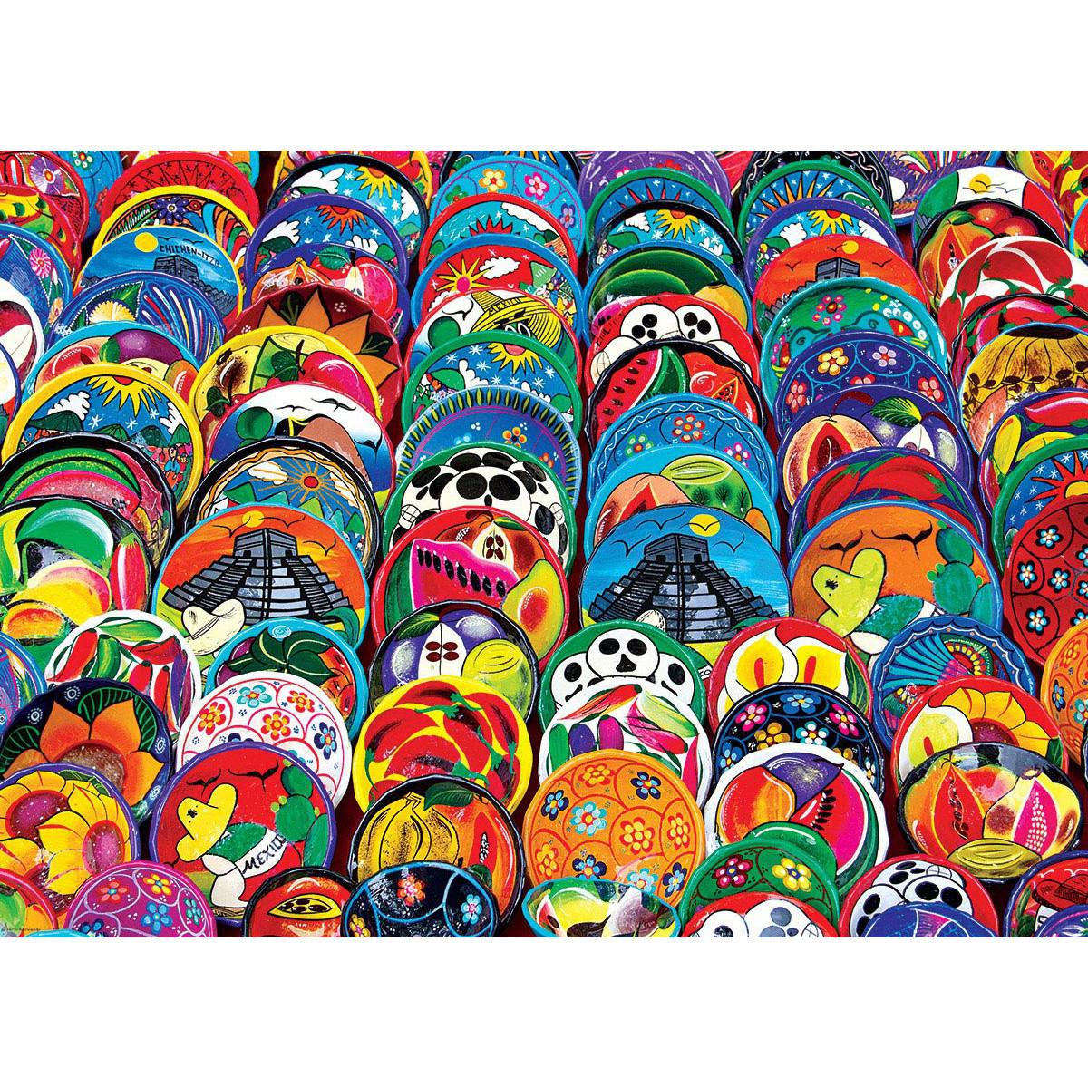 Mexican Ceramic Plates 1000 Piece Jigsaw Puzzle Eurographics