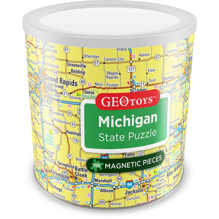 Michigan State 100 Piece Magnetic Jigsaw Puzzle Geotoys