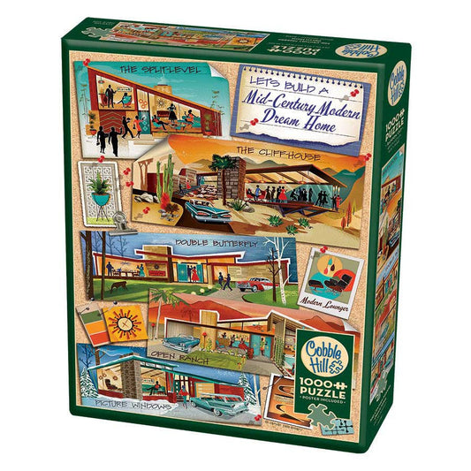 Mid-Century Modern Dream Home 1000 Piece Jigsaw Puzzle Cobble Hill