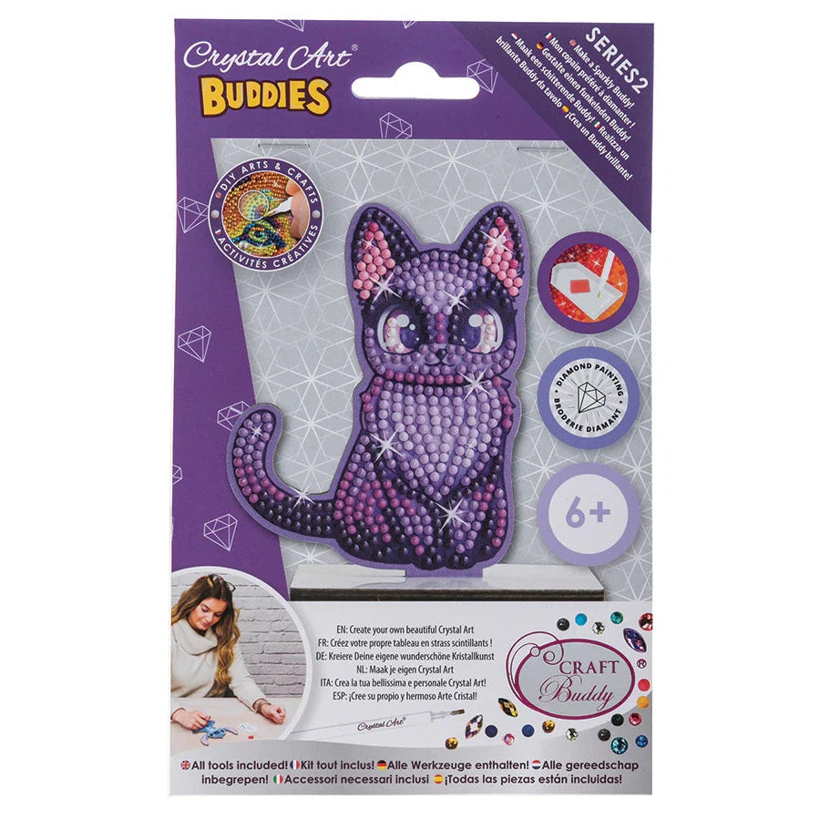 Midnight Cat Crystal Art Fantasy Buddies Kit Craft Buddy