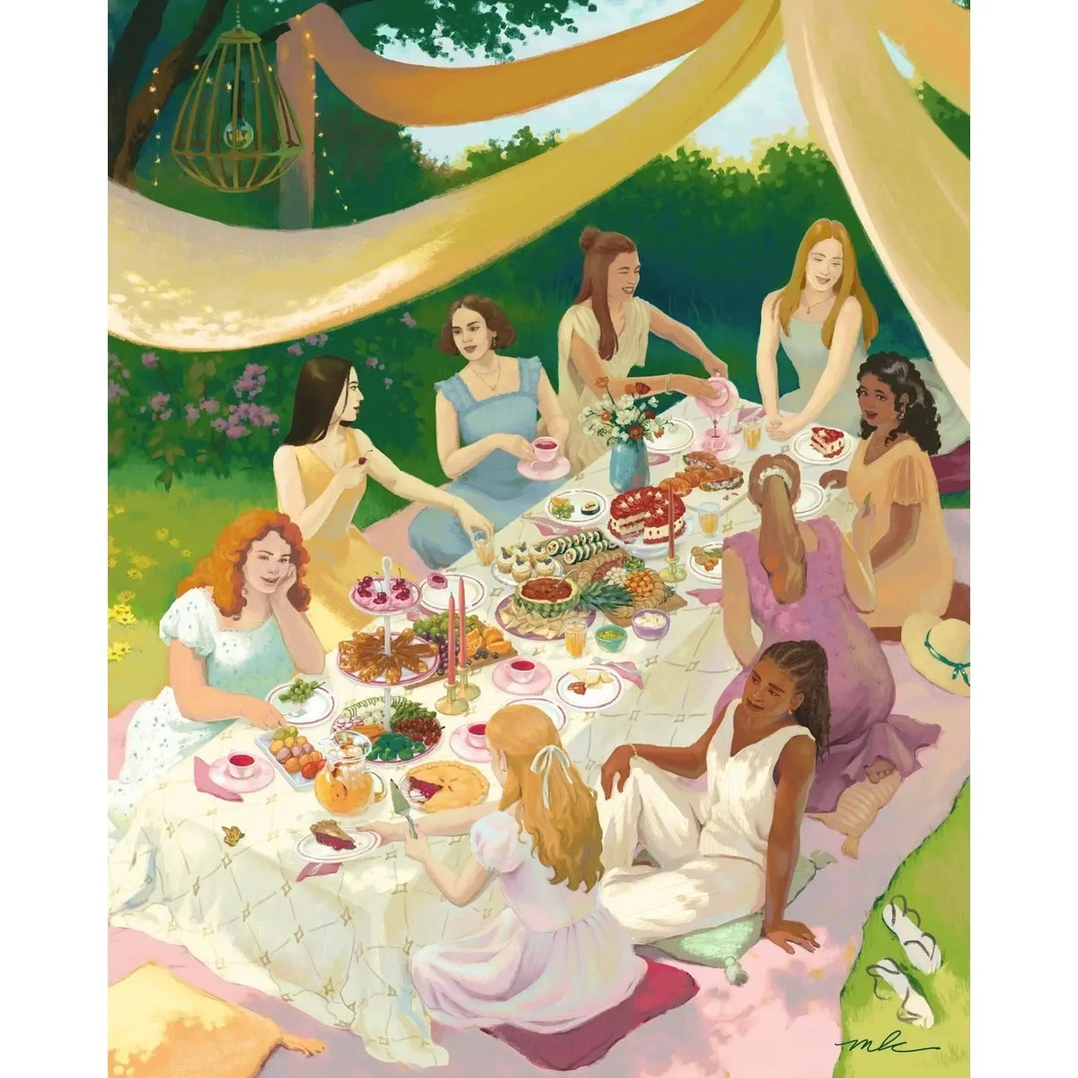 Midsummer Garden Party 500 Piece Jigsaw Puzzle Boardwalk