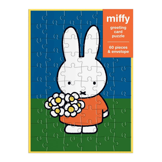 Miffy with Flowers Greeting Card 60 Piece Jigsaw Puzzle Galison
