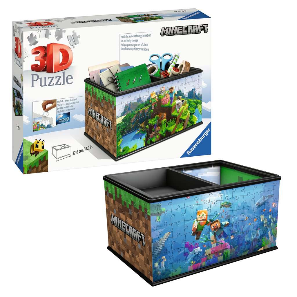 Minecraft Storage Box 223 Piece 3D Jigsaw Puzzle Ravensburger