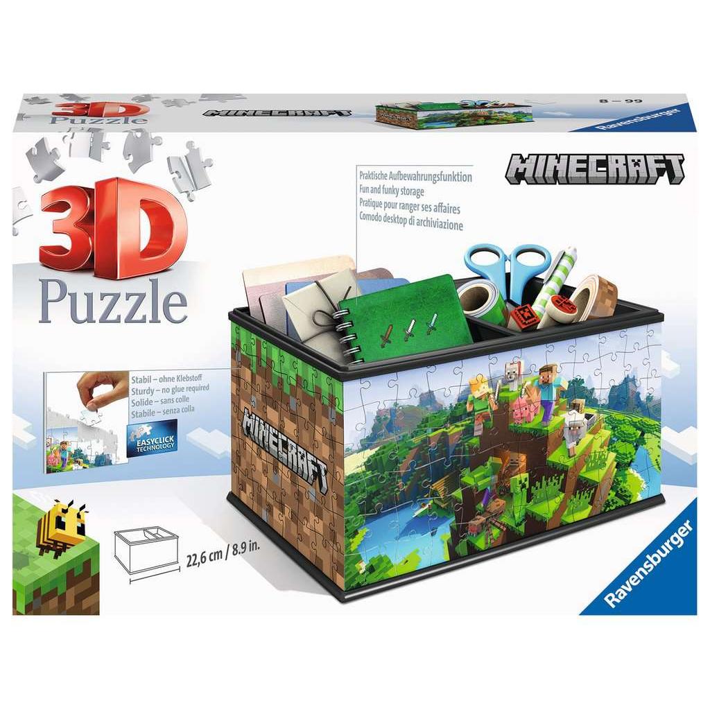 Minecraft Storage Box 223 Piece 3D Jigsaw Puzzle Ravensburger