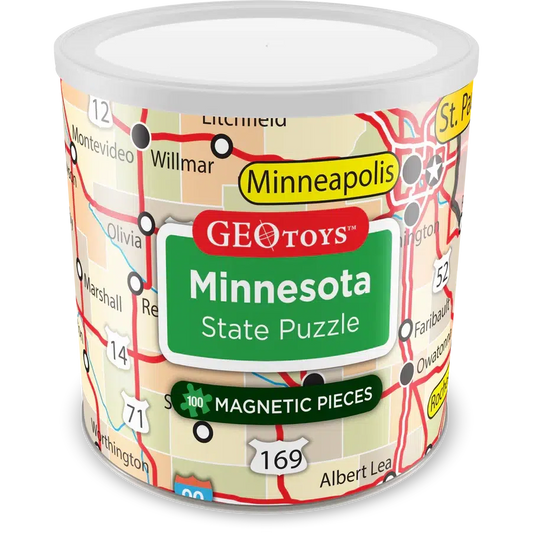 Minnesota State 100 Piece Magnetic Jigsaw Puzzle Geotoys