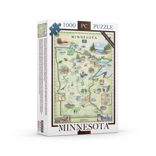 Minnesota State 1000 Piece Jigsaw Puzzle Xplorer Maps