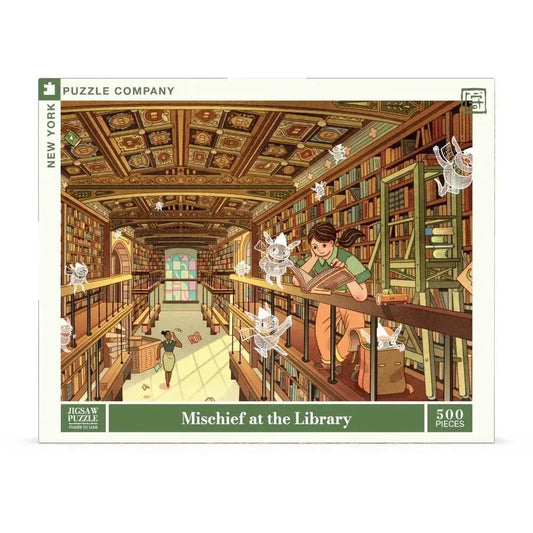 Mischief at the Library by Victo Ngai 500 Piece Jigsaw Puzzle NYPC