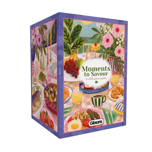 Moments to Savour Set of 3 500 Piece Jigsaw Puzzle Gibsons