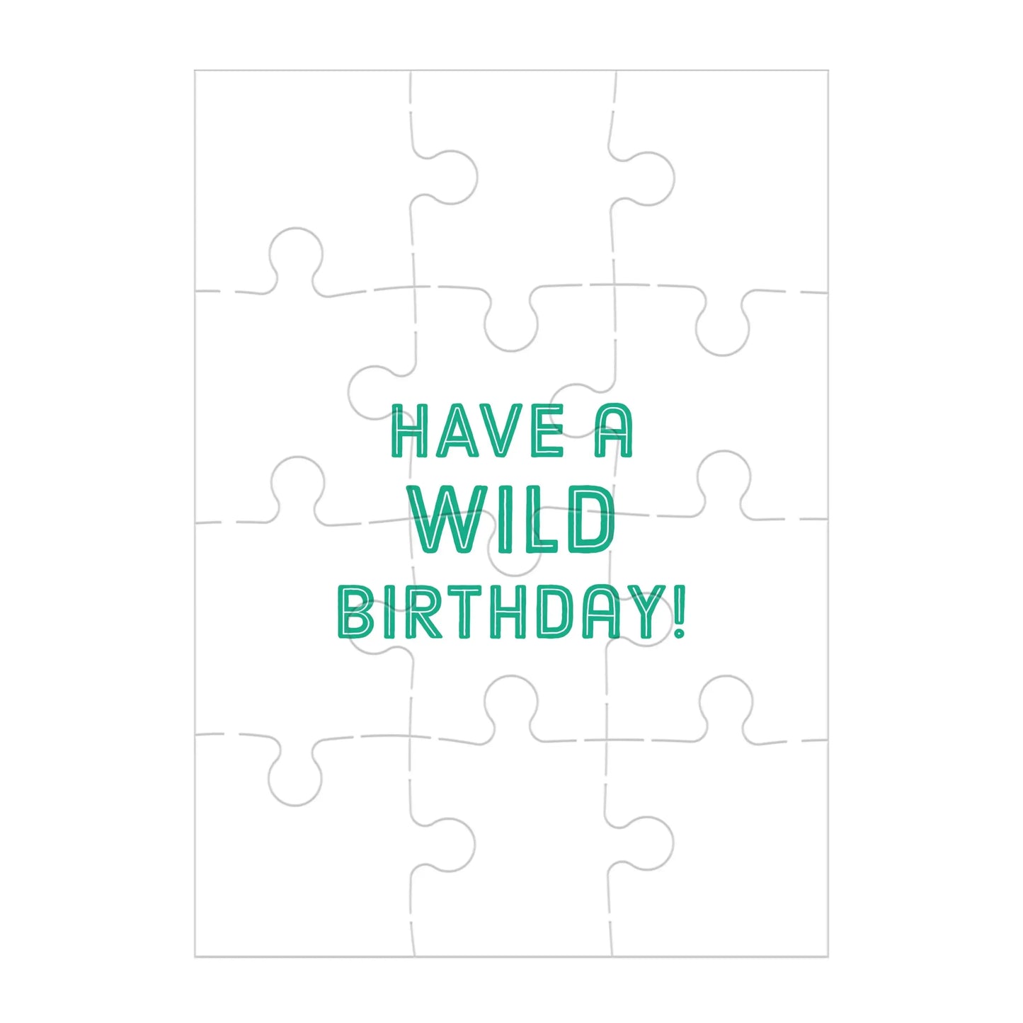 Monkey Cake Birthday Greeting Card 12 Piece Jigsaw Puzzle Mudpuppy