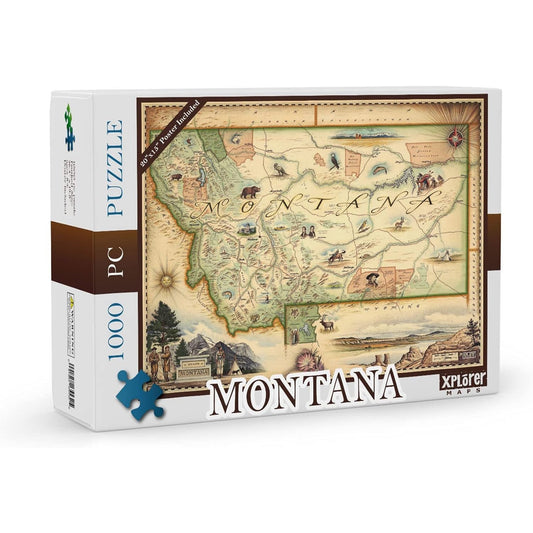 Montana 1000 Piece Jigsaw Puzzle Xplorer Maps