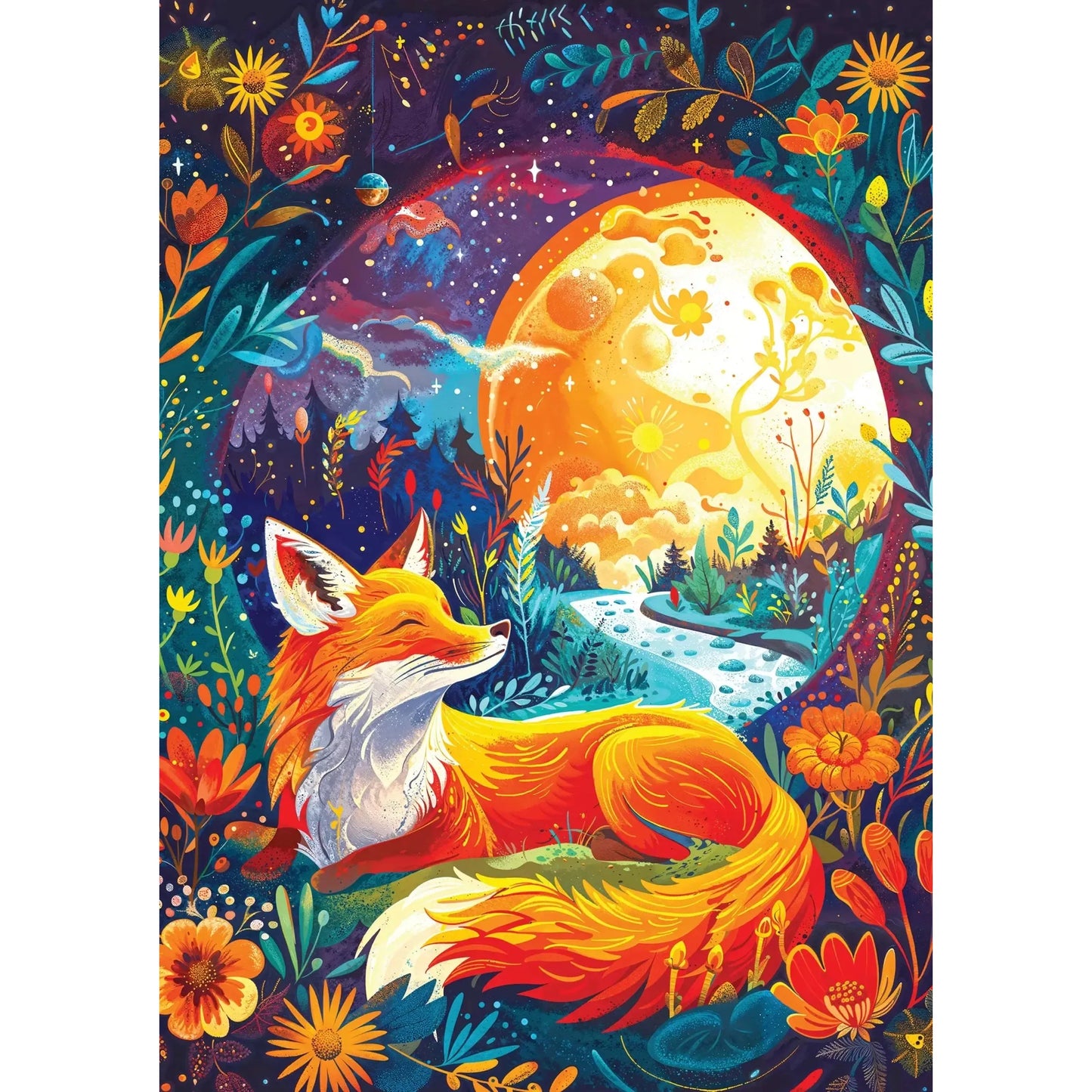 Moon Fox 1000 Piece Jigsaw Puzzle Enjoy