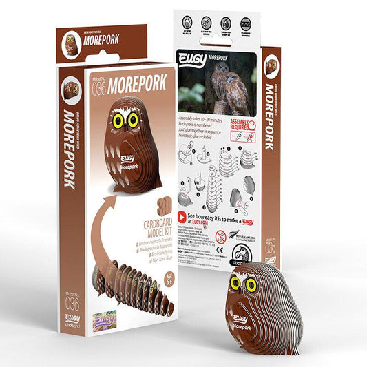 Morepork 3D Cardboard Model Kit Eugy