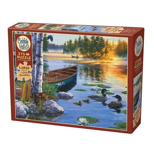 Morning on the Lake 275 Large Piece Jigsaw Puzzle Cobble Hill