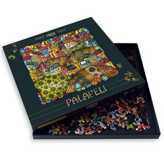 Mountain Village 210 Piece Jigsaw Puzzle with Display Frame Curiosi