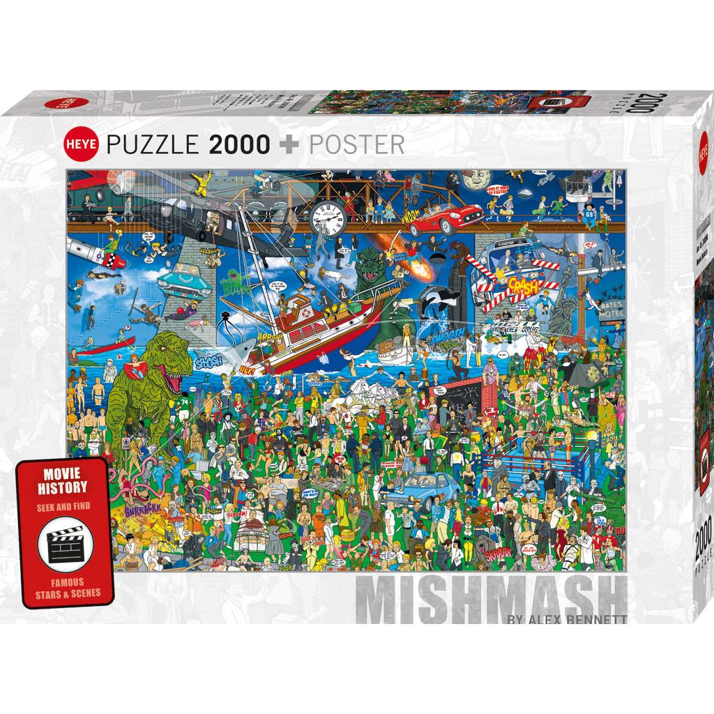 Movie History Mishmash 2000 Piece Jigsaw Puzzle Heye