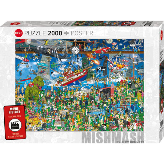 Movie History Mismatch 2000 Piece Jigsaw Puzzle Heye