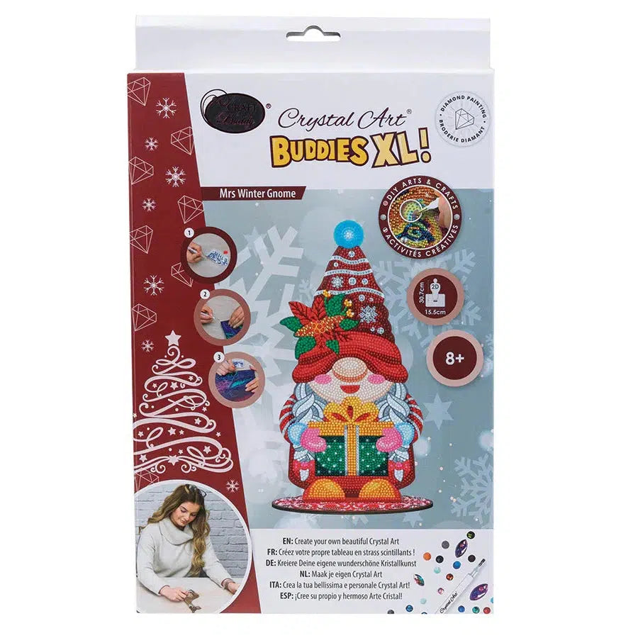 Mrs. Winter Gnome Buddies XL Crystal Art Decoration Kit Craft Buddy