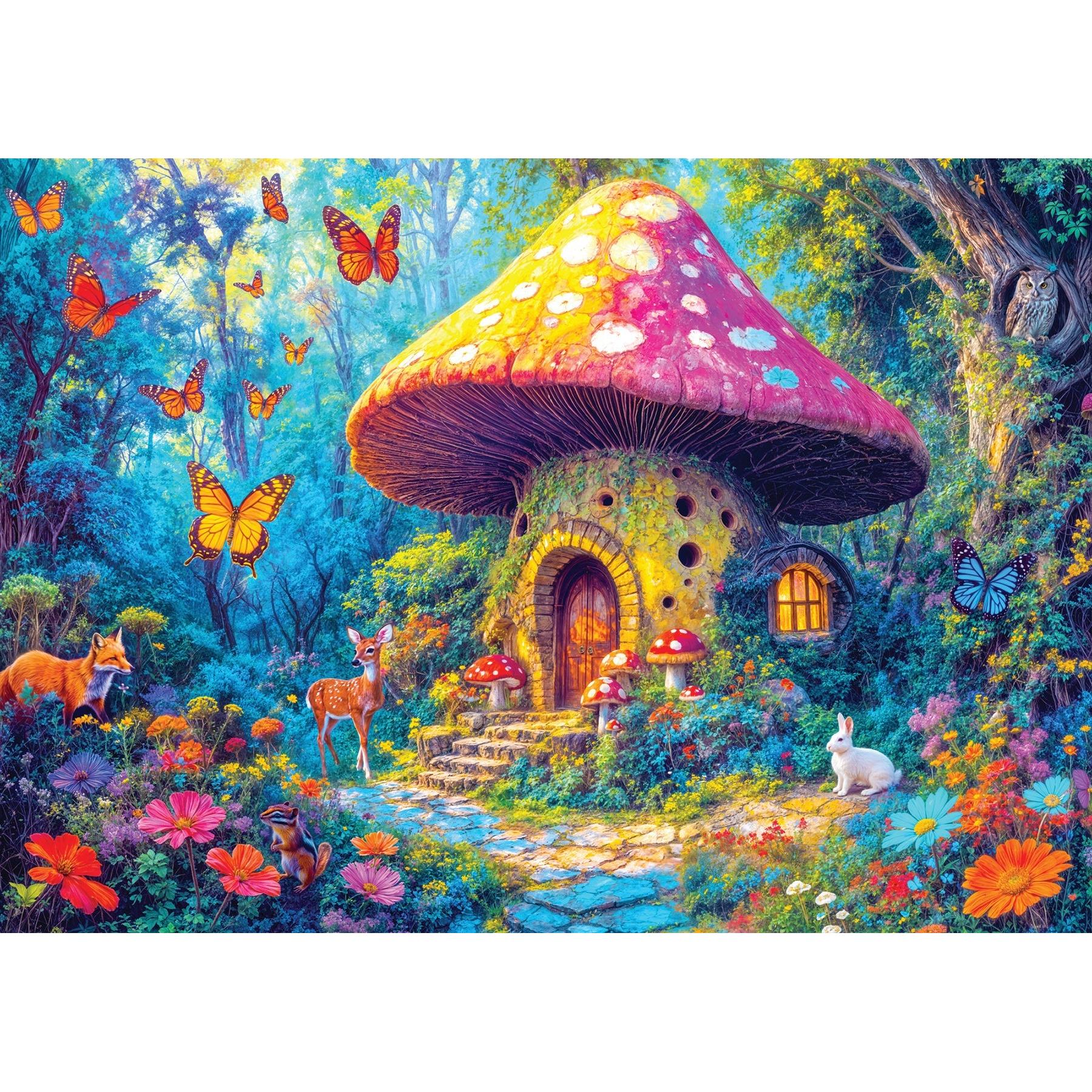 Mushroom Cottage 1000 Piece Jigsaw Puzzle Enjoy