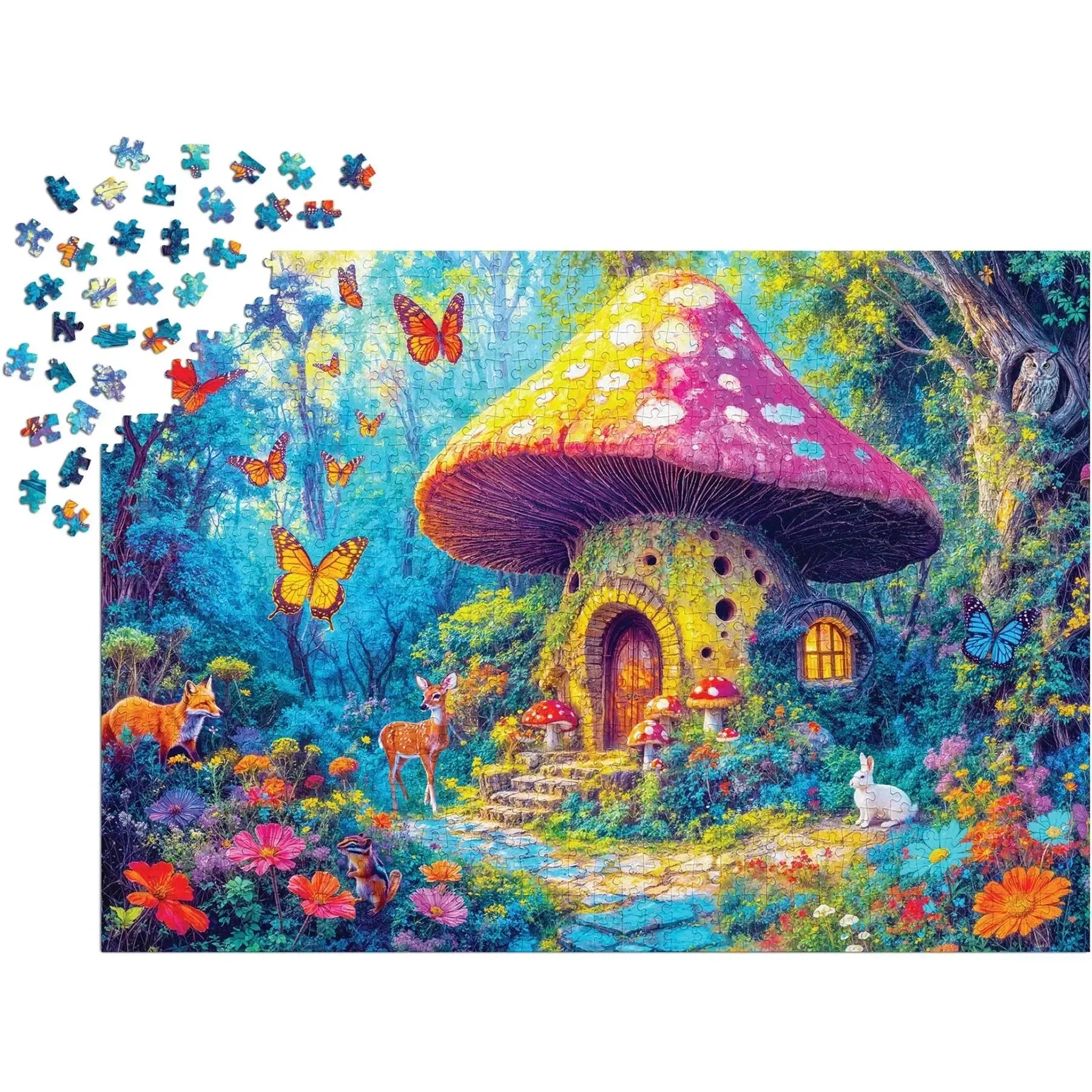 Mushroom Cottage 1000 Piece Jigsaw Puzzle Enjoy