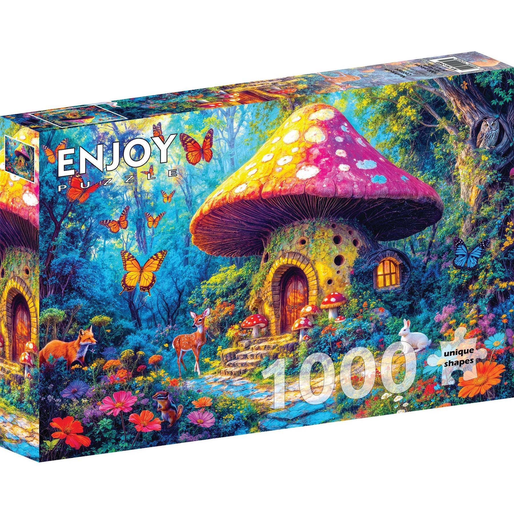 Mushroom Cottage 1000 Piece Jigsaw Puzzle Enjoy