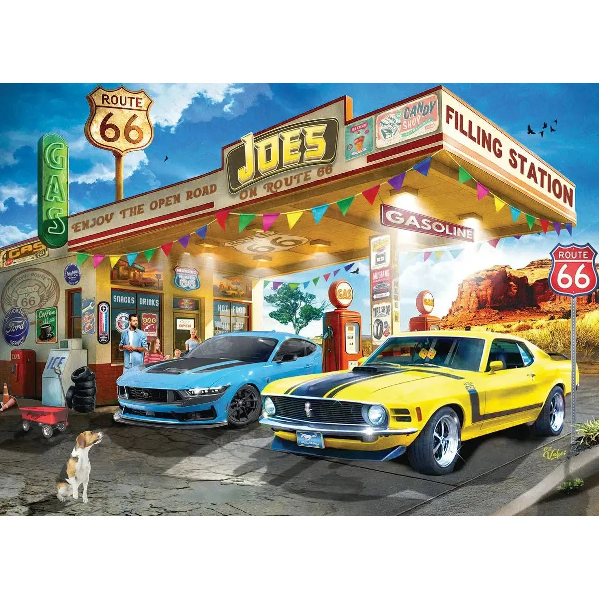 Mustang Boss vs Dark Horse Ford 1000 Piece Jigsaw Puzzle Eurographics