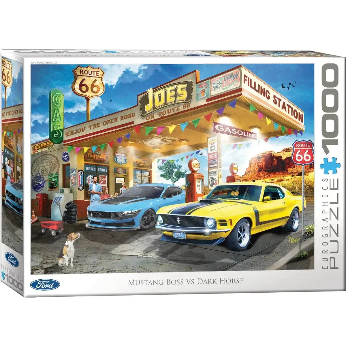Mustang Boss vs Dark Horse Ford 1000 Piece Jigsaw Puzzle Eurographics
