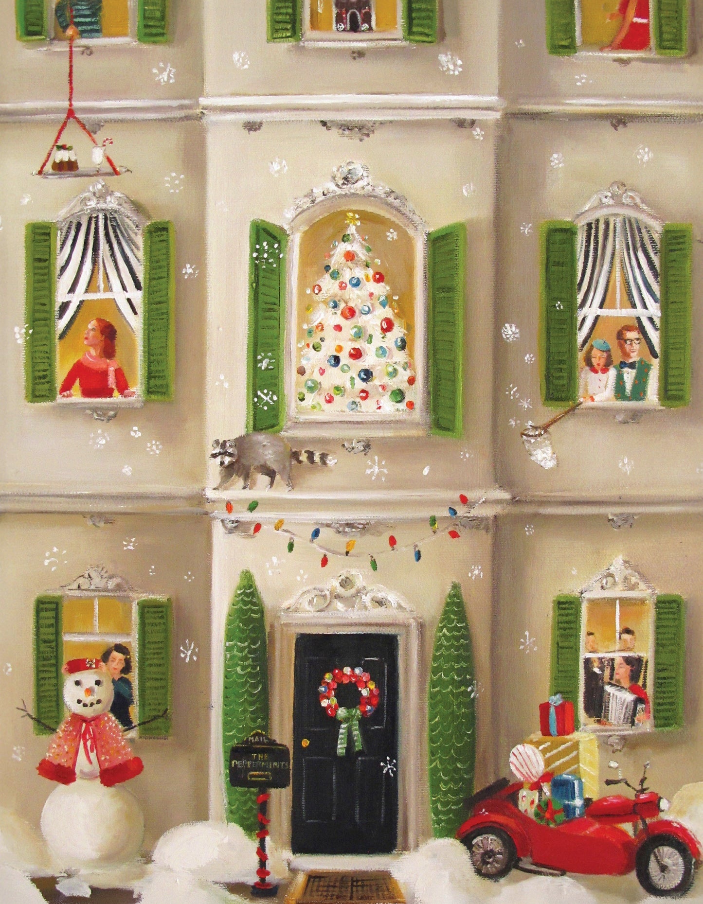 Holiday Open House by Janet Hill 100 Piece Mini Jigsaw Puzzle NYPC